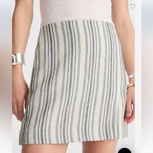 Madewell Single-Pleat Linen Mini Skirt